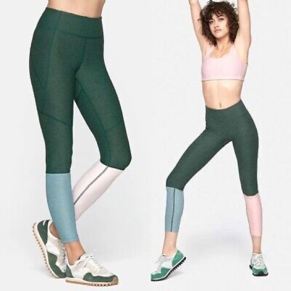 Outdoor Voices Pants - Outdoor Voices colorblock dipped warmup leggings small